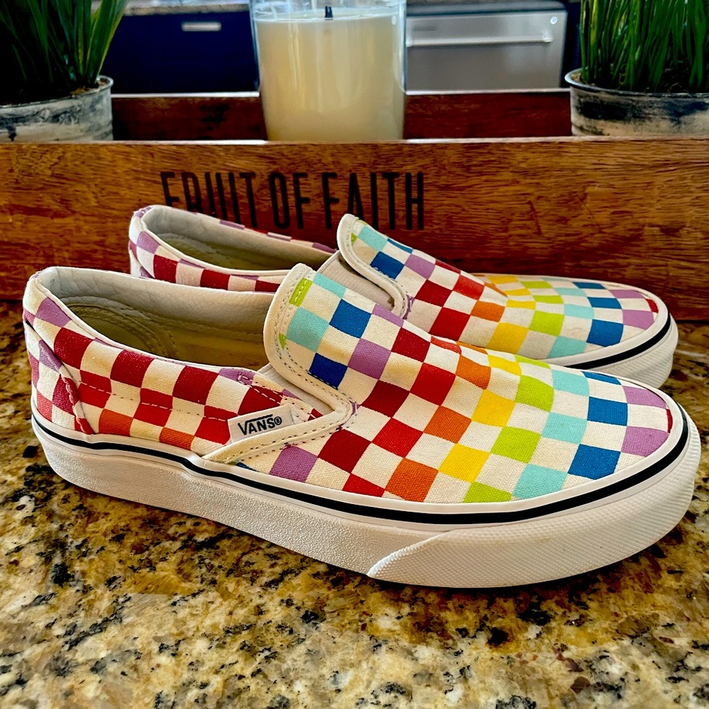 Checkerboard Skate Shoe from Vans. Slip On Skate Sneakers & iconic skate design